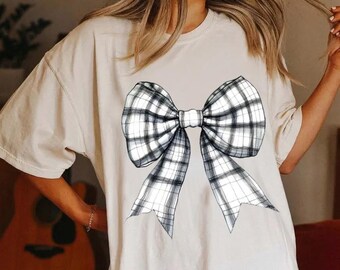 Checkered coquette bow png, Retro coquette bow, Sketch bow png, black and white bow png, Coquette Ribbon png, buffalo plaid bow png,race png