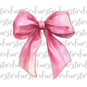 Pink coquette bow png, Watercolor bow png, Ribbon Bow png, Coquette Bow png, Girly png, light pink bow png, Coquette t shirt design png