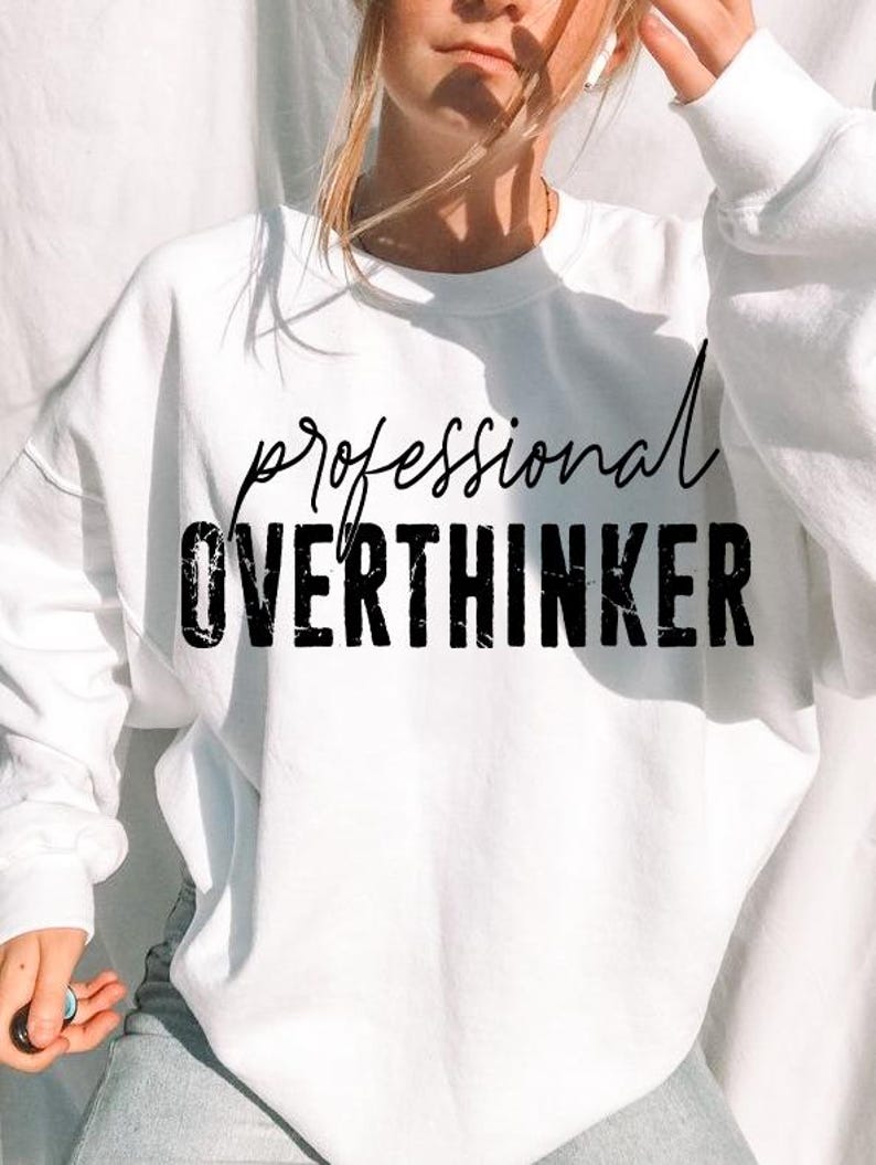 Overthinker Text Professional Overthinker Png, Overthinker Png, Mental Health Png ...