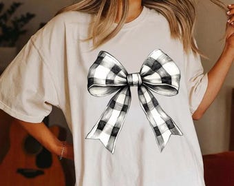 Checkered coquette bow png, Retro coquette bow, Sketch bow png, black and white bow png, Coquette Ribbon png, buffalo plaid bow png,race png