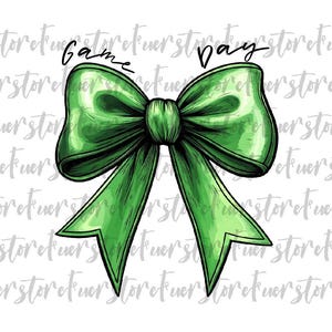 Green coquette bow png, Green football png, Football coquette bow png, Game day png, Touchdown Season Png, Football Png, coquette bow png