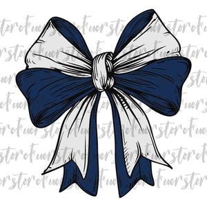 Blue and white football png, Football coquette bow png, Football girly png, Football png, Game day png, Sublimation design,Dark blue bow png