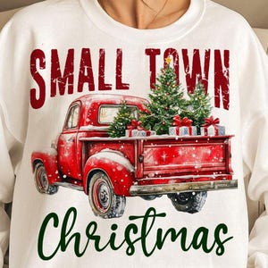 Small Town Christmas png, Red Truck png, Christmas Truck png, Christmas Town Png, Funny Christmas png, Merry Christmas png, Christmas PNG