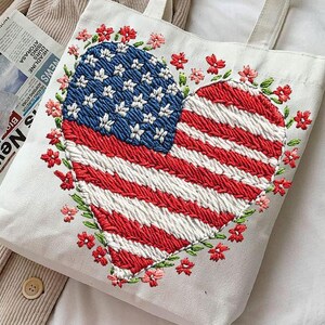 Embroidery usa PNG, American flag png, heart america png, 4th of july png, Independence Day png, Floral usa png, America png, Usa png