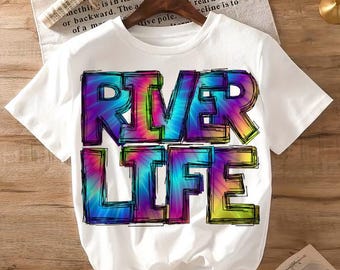 River life png,River Vacation png, Tie Dye River Life, River life t shirt designs, Summer png, Summer sublimation digital Download, Junkie