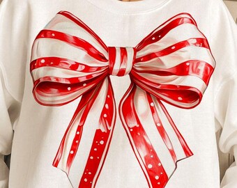 Candy bow png, Coquette Christmas PNG, Candy Cane png, Coquette Bow Png, Candy cane Christmas bow png,  Christmas sublimation design