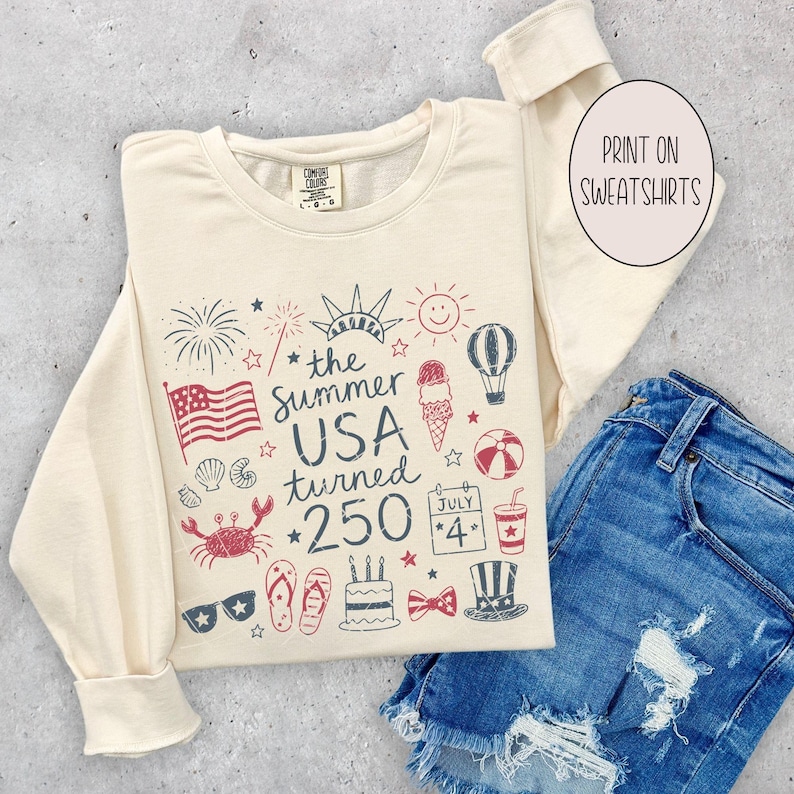 USA 250 PNG-paket: T-shirtdesign för amerikanskt 250-årsjubileum, retro patriotisk klotter PNG, sublimeringsdesign för 4 juli (digital nedladdning) bild 8