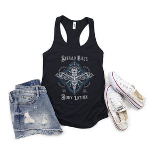 Buffalo Bills Body Lotion Racerback Tank Top, Gothic Horror Movie Fan Gift image 2