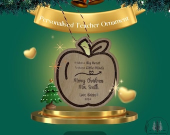 Personalised Teacher Christmas Decoration