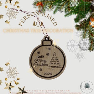 Personalised Christmas Tree Bauble Decoration