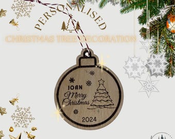 Personalised Christmas Tree Bauble Decoration