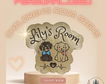 Personalised Children's Room Sign Pet Dogs