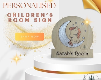 Personalised Children's Room Sign Unicorn