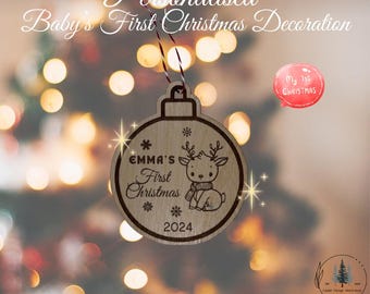 Personalised Baby's First Christmas Decoration