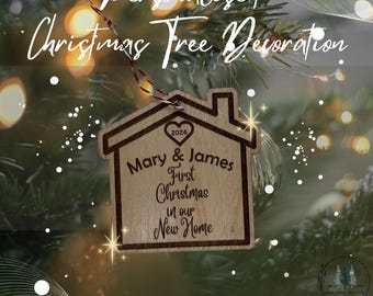 Personalised First Christmas in New Home Decoration