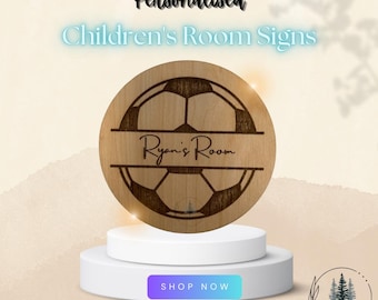 Personalised Children's Room Sign Football Theme