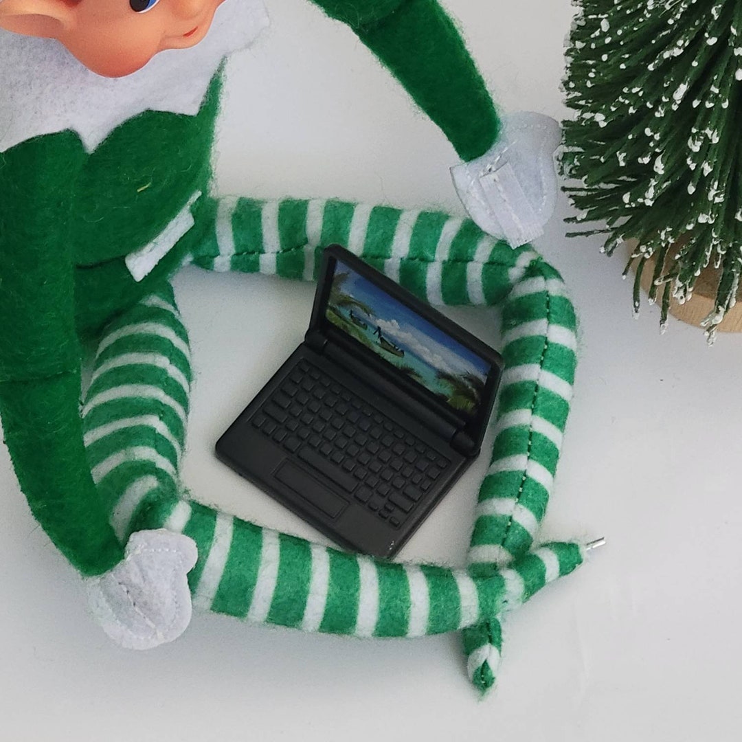 Black Elf Laptop Computer, Elf Laptop, Elf Prop Computer, Christmas Elf ...