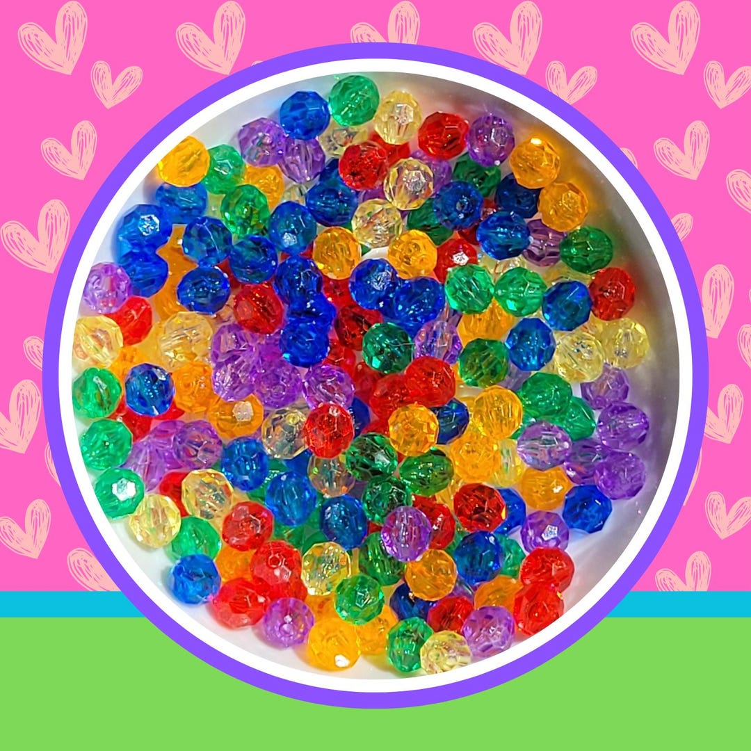 Bead Ring Rave Colorful Rave Jewelry Jelly Bead Mix, Bead Confetti Mix, Candy Bead Mix ...