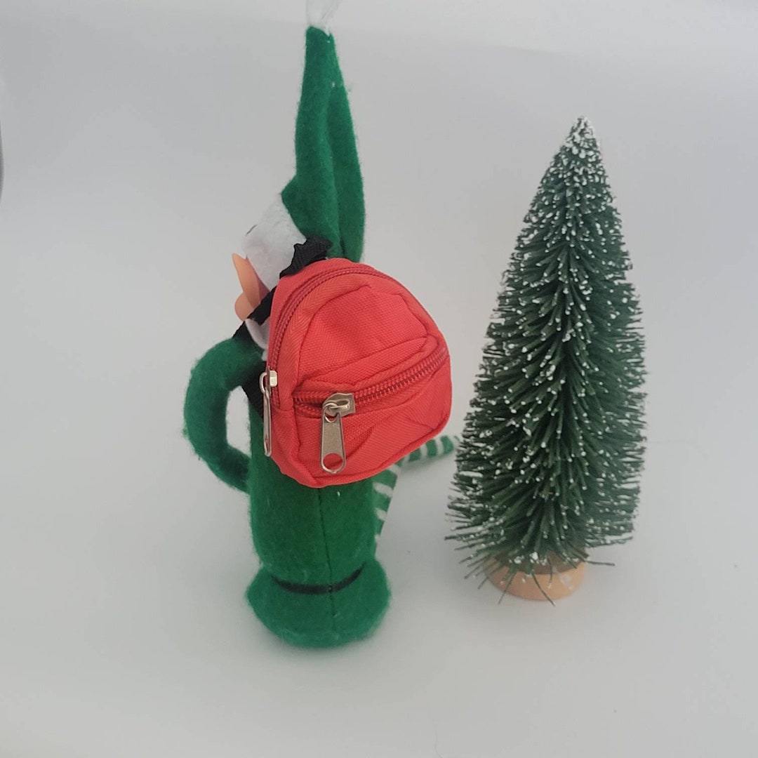 Red Elf Doll Backpack, Elf Backpack, Elf Accessories, Christmas Elf