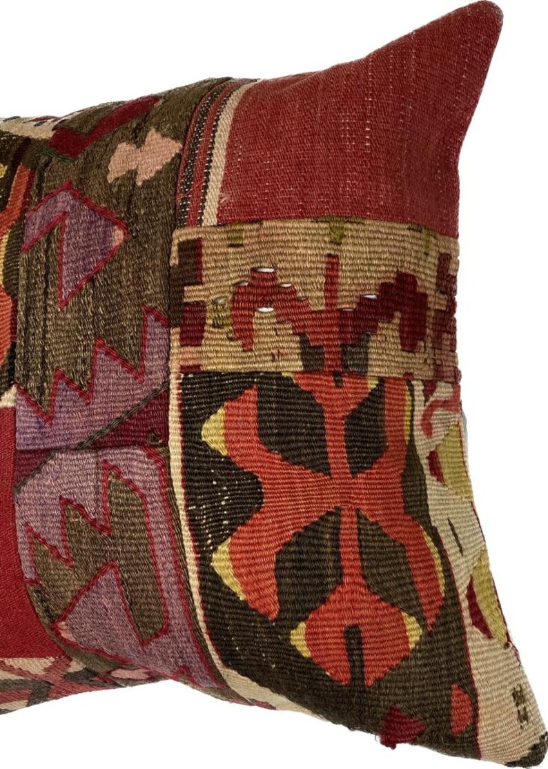 Turkish Kilim Pillow Vintage Kilim Pillow 18x18 Kilim Etsy