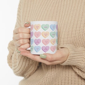 Valentine&#39;s mug coffee tea warm hearts Valentine&#39;s Day Gift