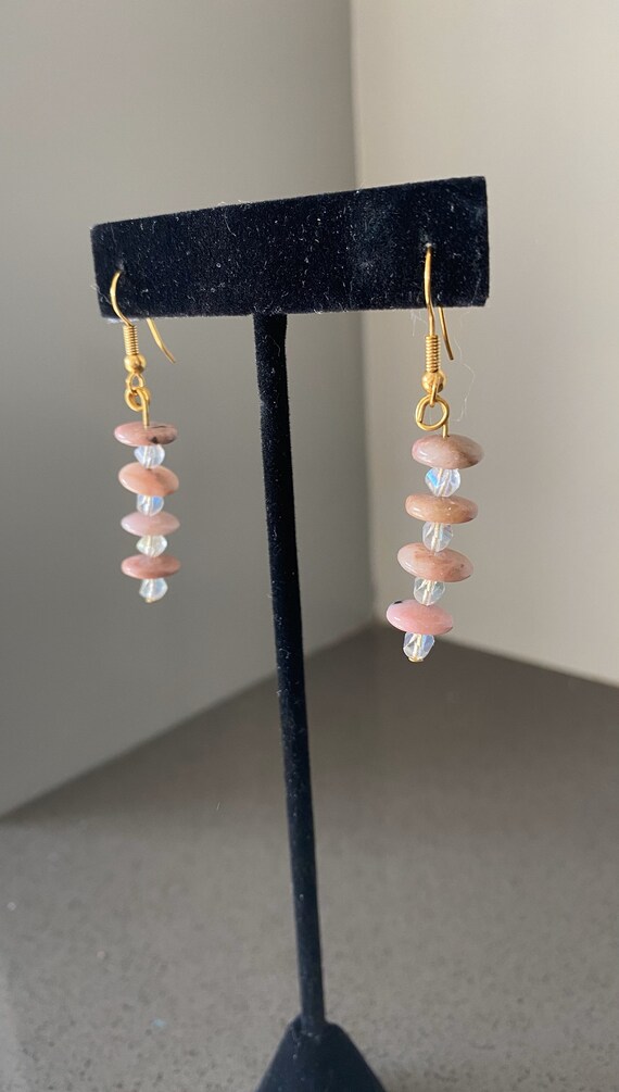 Pink Rhodochrosite Necklace & Earrings - image 3