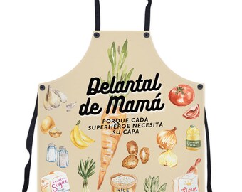 Mothers Day Apron in Spanish, Delantal Día de la Madre en Español, Mothers Day Gift, Gift for Mothers
