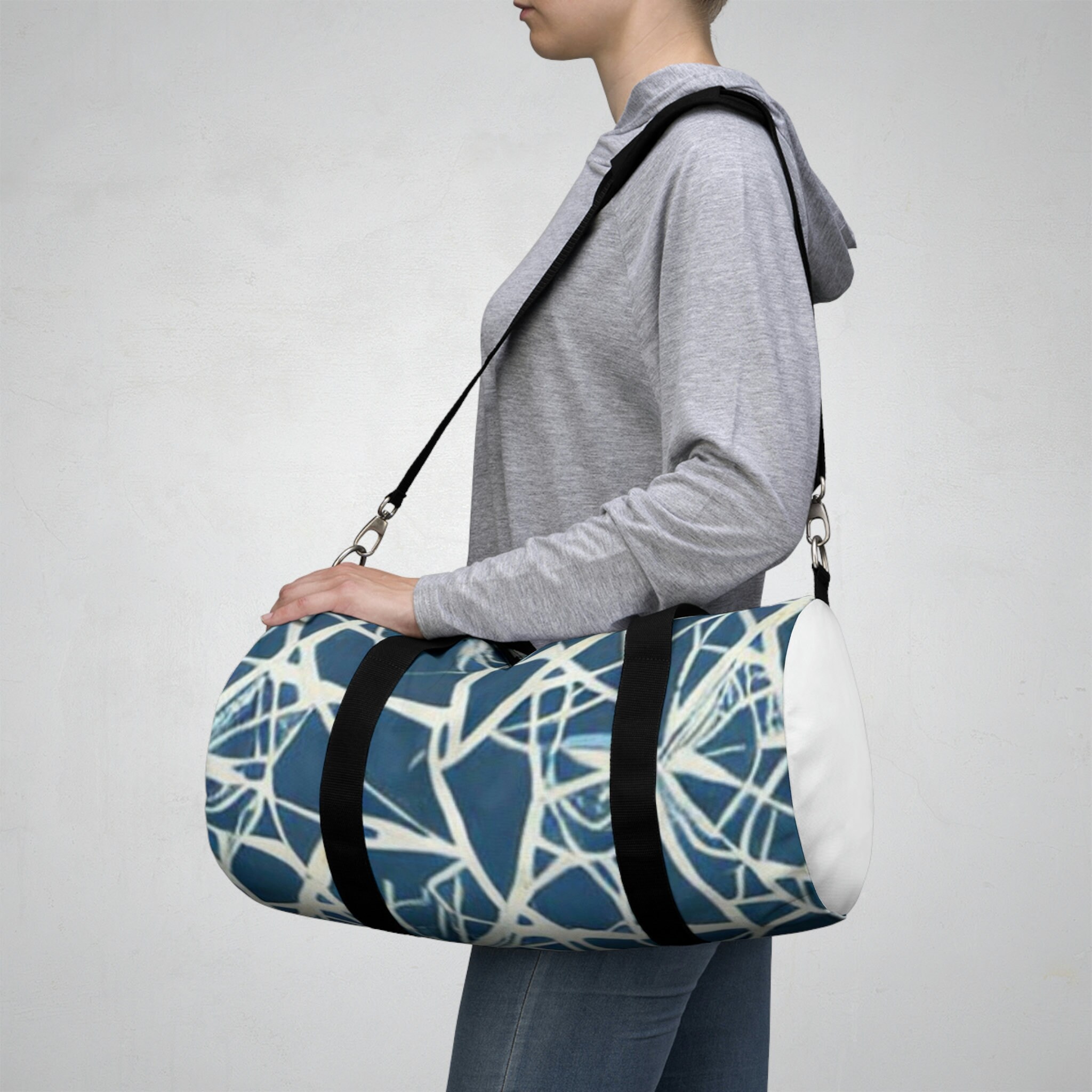 【Odd Studio】ODD Signature Denim Duffel Bag - blue 900f8283-916b-4db5-a14b-