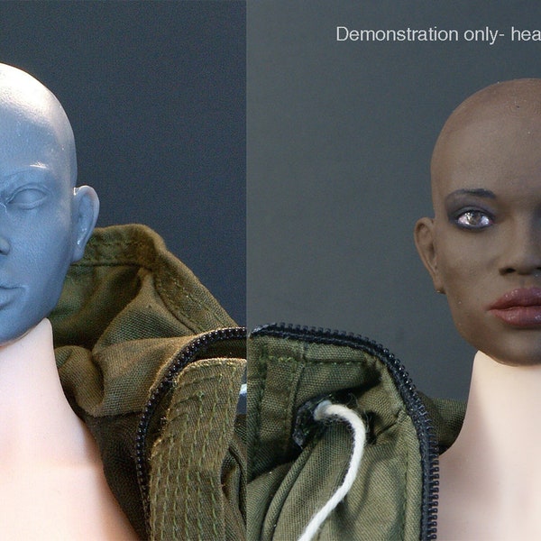 1/6 scale black african/american female head sculpt unpainted TBLeague/Phicen