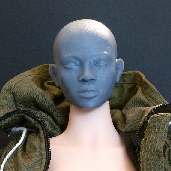 1 6 Scale Black African american Female Head Sculpt Unpainted