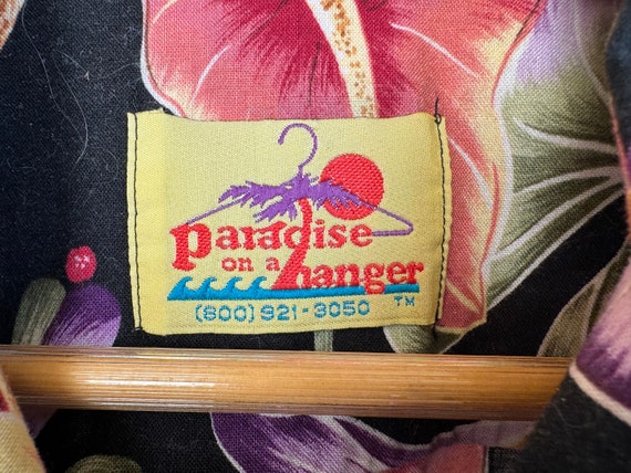 Vintage Paradise on a Hanger Hawaiian shirt with … - image 3