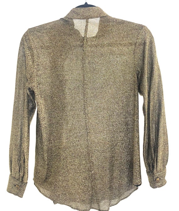 Gold lame and black, woven, unisex military desig… - image 2