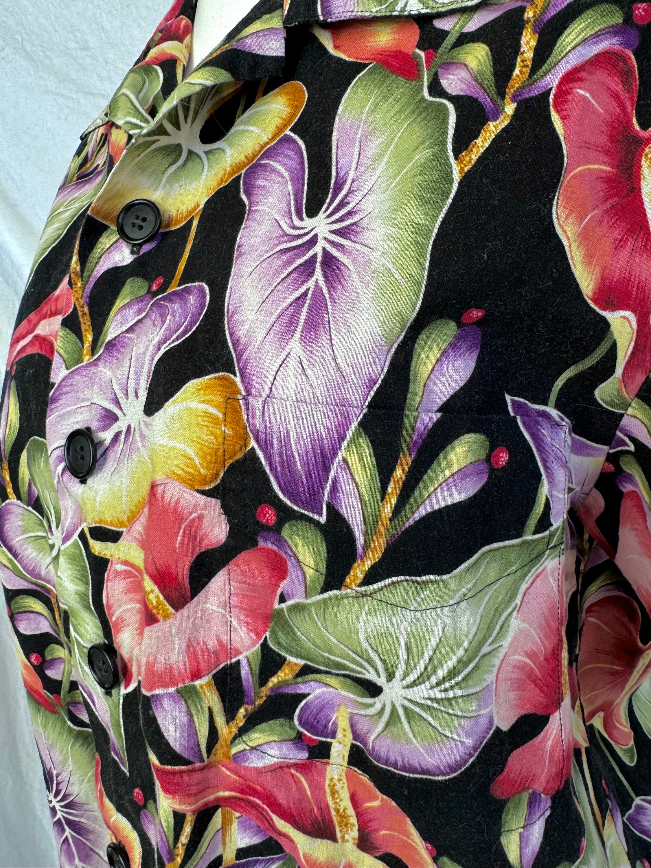 Chemise Hawaïenne Vintage New Era 'Bird Of Paradise' Taille L - Col Camp - Parfait État Occasion