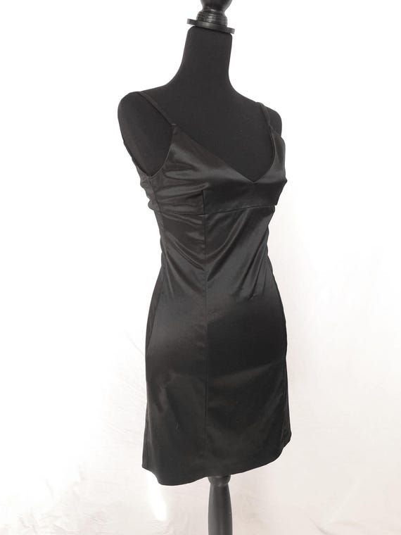 Y2K Guess Mini Dress: Black Stretch Satin Cocktail Dress - Etsy Y2K Guess Mini Dress: Black Stretch Satin Cocktail Dress - Etsy
