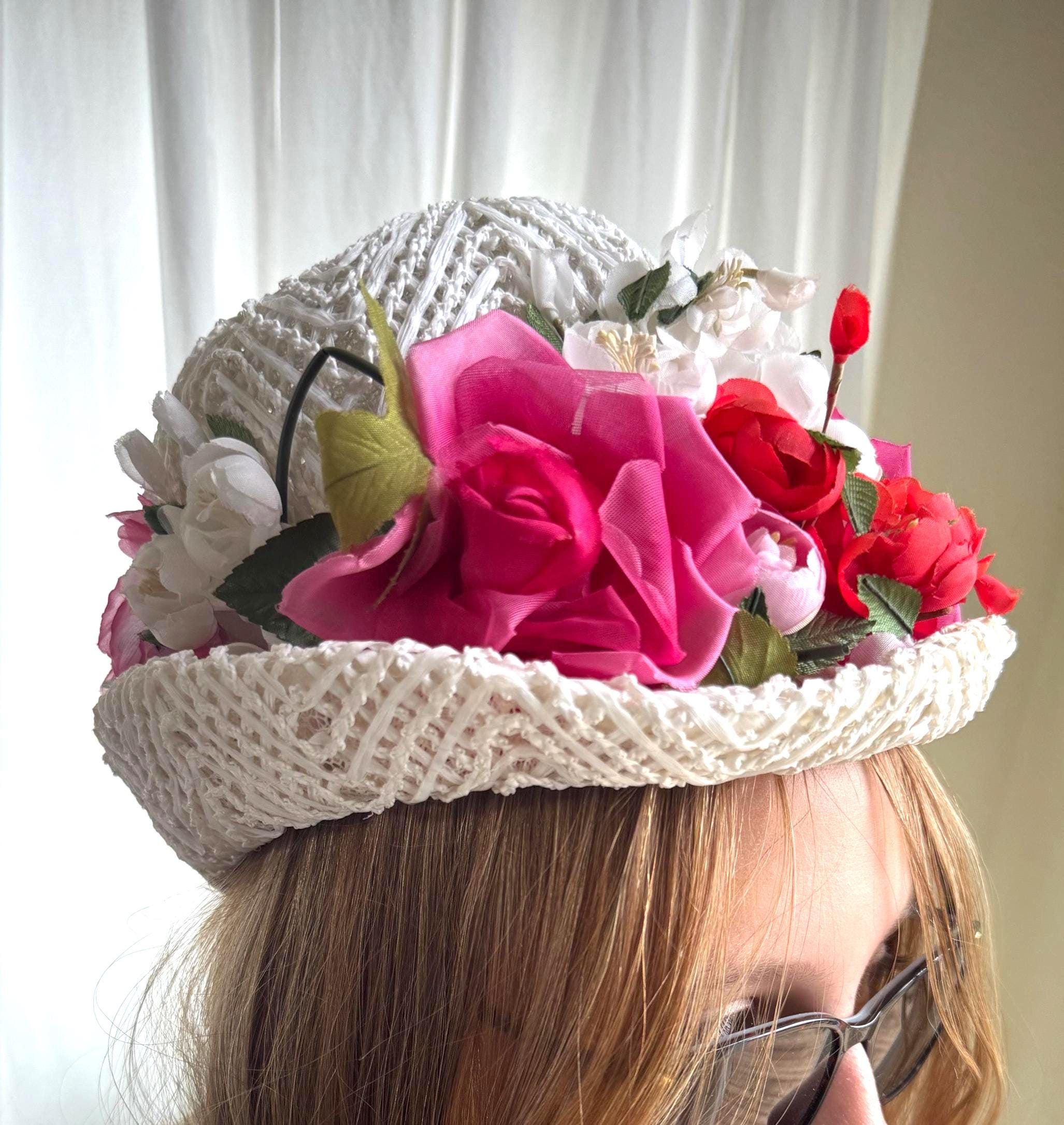 Vintage Adele Claire pink hat Vintage Adele Claire Duchess Italian Fir Hat | eBay main image 4
