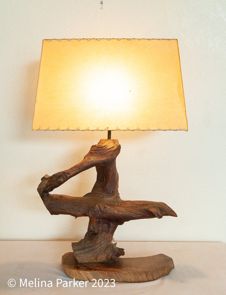Vintage driftwood lamp deals