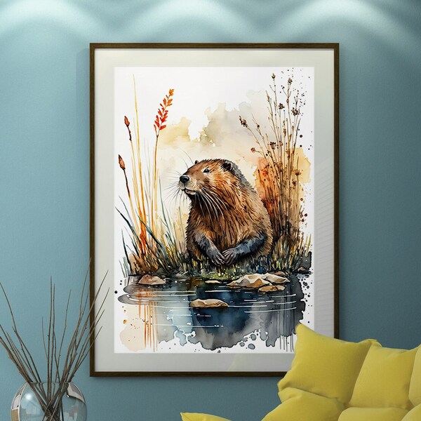 Beaver Art - Etsy