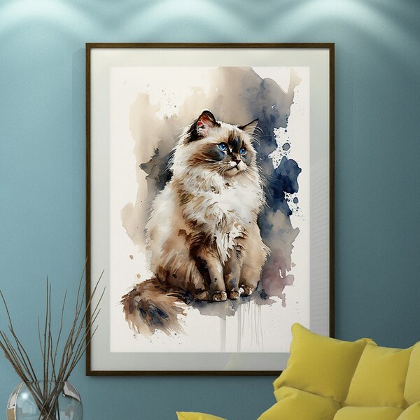 Ragdoll Cat Painting Etsy