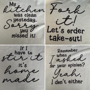 Sarcastic Kitchen Towels
