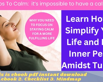 Del caos a la calma: descubrirá que mantener la calma es la clave para una buena salud mental. Descargas digitales instantáneas en formato pdf