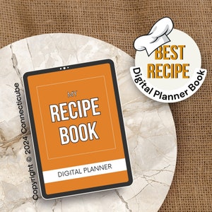 Digitales Rezeptbuch - Digitaler Mahlzeitplaner, Goodnotes, Notability, Digitaler Kochbuch Rezeptplaner, Digitales iPad Rezept Journal, Canva Edit