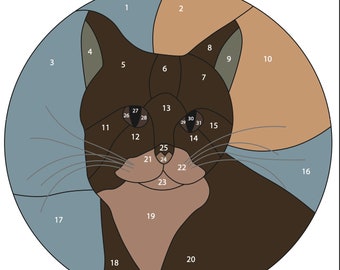 Stained Glass Cat Pattern
