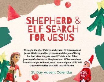 Shepherd & Elf Search For Jesus 25 Day Advent Calendar Hard Copy