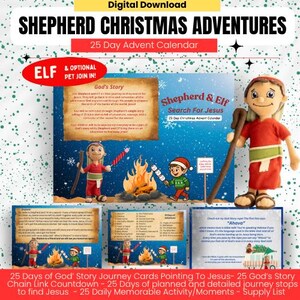 Shepherd & Elf Search For Jesus 25 Day Advent Christmas Calendar : God's Story (Digital)