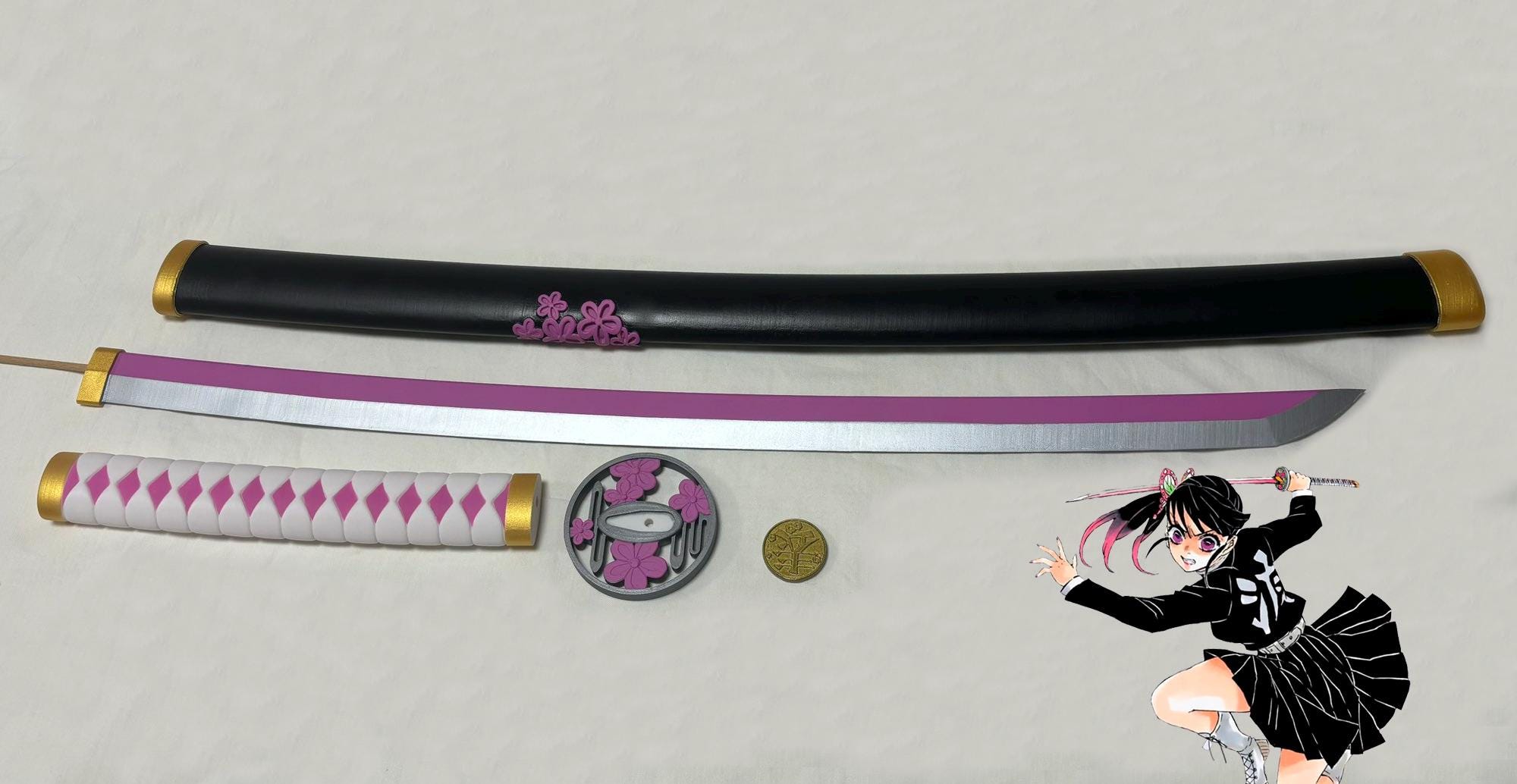 Kanao Tsuyuri Katana – 1:1 Demon Slayer Replica – Cosplay