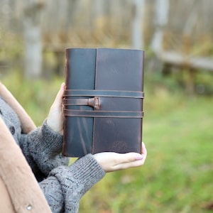 A5 Rustic Leather Journal, Personalized Full-Grain Leather Journal, Vintage Diary, Recipes Journal, Travel Journal, Birthday Gift