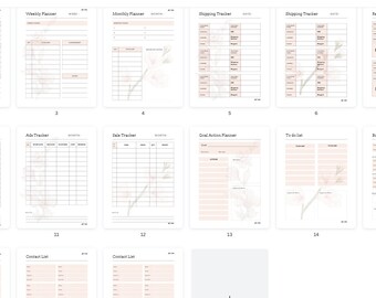 Minimalist Small Business Planner Digital Download , Small Business Planner, PDF US Letter, Printable Business Inserts