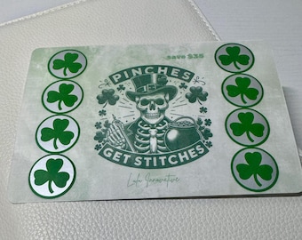 St. Patrick's Day Themed A5 scratch off Savings Challenge