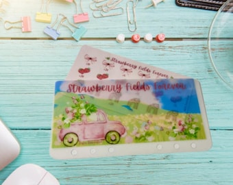 A6 Strawberry Fields Forever Savings Challenge & Envelope