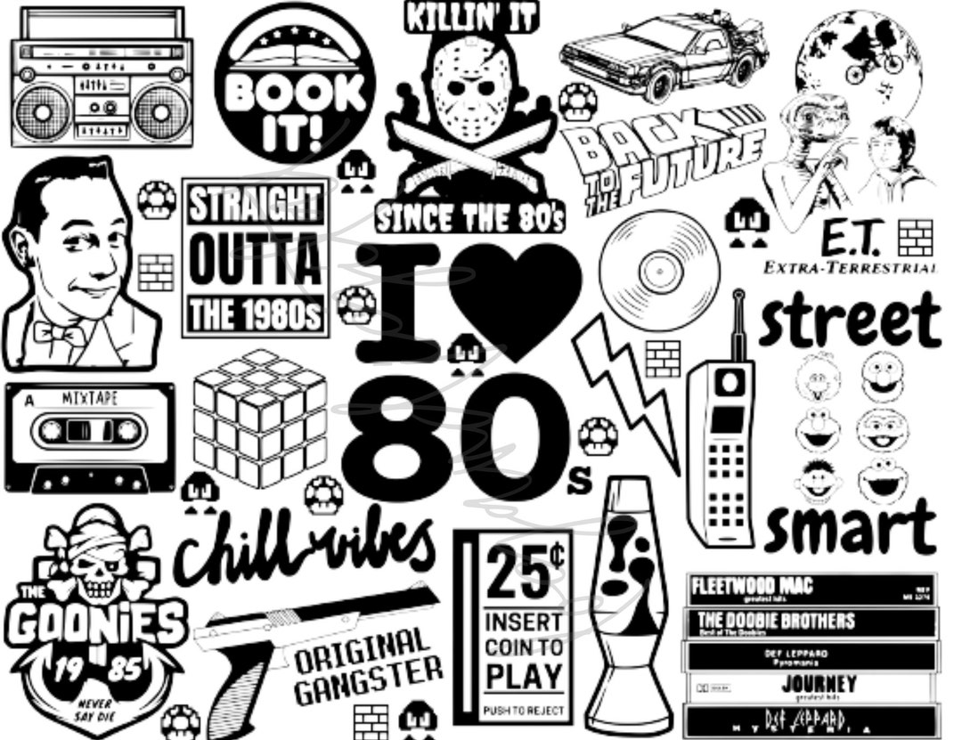 I Love the 80's Printable, PNG File, the Eighties Printable, Throwback ...